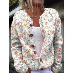 3D Digital Printing Cardigan Knitted Coat (Option: Hwjef8dcef0-2XL)