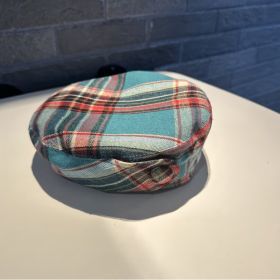 Versatile Dome Hat And Retro Checkered Painter Hat (Option: Blue)