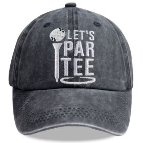 2pcs Golf Gifts Hats Par Tee Hats For Men Women, Adjustable Embroidered Wash Cotton Baseball Cap (Option: 1pcs)