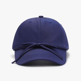 Spring And Autumn Bowknot Quick-drying Soft Top Women's Baseball Cap (Option: Navy Blue-Adjustable)