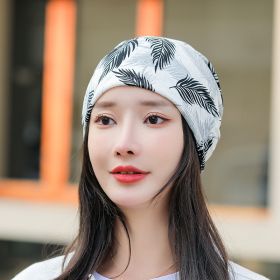 Baotou Silk Scarf Thin Air Conditioning Hat After Chemotherapy (Option: Hawaiian Black)