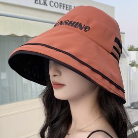 Bucket Hat Women's Cute Outdoor Sports Hat Summer Fashion (Option: Orange)