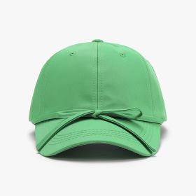 Spring And Autumn Bowknot Quick-drying Soft Top Women's Baseball Cap (Option: Green-Adjustable)