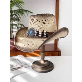 Summer Outdoor Ethnic Style Fedora Hat West (Option: R24D-Free Size)