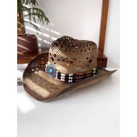 Summer Outdoor Ethnic Style Fedora Hat West (Option: R24A-Free Size)