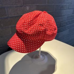 Dot Pattern Bow Tie Strap High-profile Appearance Level Sun Protection Baseball Cap (Option: RED D)
