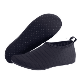Water Shoes Men Women Skin Socks Aqua Surf Beach Yoga Swim Barefoot Quick-Dry (Color: Black, size: L / Men 6 / Women 7)