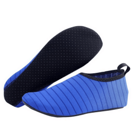 Water Shoes Men Women Skin Socks Aqua Surf Beach Yoga Swim Barefoot Quick-Dry (Color: Blue, size: XL / Men 7 / Women 8)