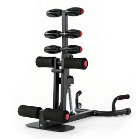 Sissy Squat Machine for Home Gym, All-in-One Deep Squat & Ab Workout Equipment, Adjustable Leg Exercise Machine for Glutes & Quads, 300 Lbs Capacity (Color: Red)