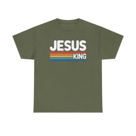 Retro Reign Faith Tee (Color: Military Green, size: 2XL)