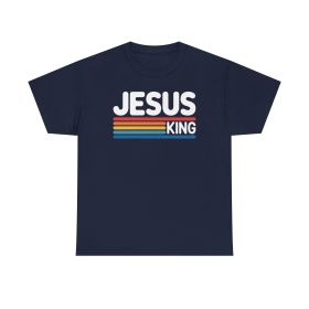 Retro Reign Faith Tee (Color: Navy, size: 5XL)