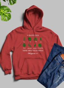 Whatever Is True Philippians 4-8 Hoodie (Color: Mauve, size: XX-large)