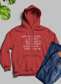 Women of the Bible Hoodie (Color: Mauve, size: small)