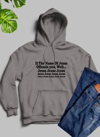 The Name Of Jesus Hoodie (Color: Athletic Heather, size: small)