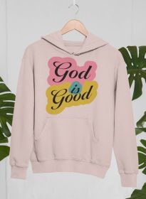 God Is Good Hoodie (Color: Heather Prism Peach, size: medium)