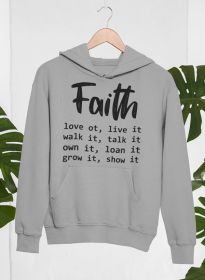 Faith Love It Live It Hoodie (Color: Athletic Heather, size: XXX-Large)