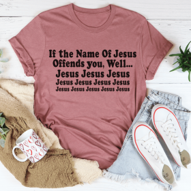 The Name Of Jesus T-Shirt (Color: Mauve, size: S)