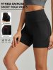 Plus Size Yoga Biker Shorts with Pockets – High Waist, Tummy Control Gym Leggings