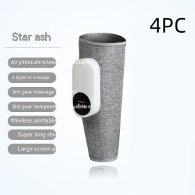 Automatic Heating Kneading Leg Massage Machine (Option: Single Leg Gray 4PC-English Manual)
