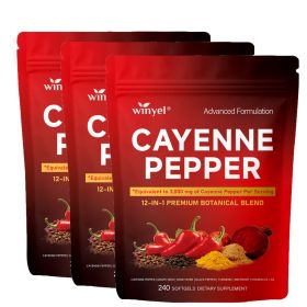 Chili Pepper Softgel Supplement To Support Leg Vein, Heart, And Vascular Health. Contains Vitamins C, D3, And K2, As Well As Extracts Of Grape Seed, H (Option: 3 PCS)
