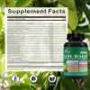 Soursop supplement containing 20 herbal extracts including seaweed, lion's mane mushroom, turmeric, black seed oil, oregano, and mullein