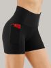 Plus Size Yoga Biker Shorts with Pockets – High Waist, Tummy Control Gym Leggings
