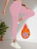 Sports high waisted and hip lifting yoga pants, button pockets, sports leggings, tight fitting slimming and warm work pants for women