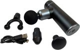 Muscle Massage Percussive Gun Deep Tissue with 3 Adjustable Speeds and 4 Heads, Portable Body Pain Relief, Workout Relaxation