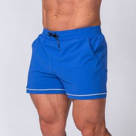Fitness Quick-drying Sport Running Training Outdoor Beach Shorts (Option: Blue-M)