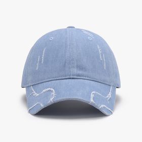 Men's Baseball Street Face-looking Small Peaked Cap (Option: 24 A141 Gray Blue-Adjustable)
