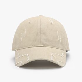 Men's Baseball Street Face-looking Small Peaked Cap (Option: 24A141 Beige-Adjustable)