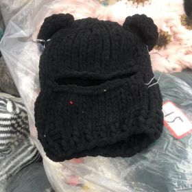 New Bear Ears Knitted Hat (Option: Black-M56 58cm)