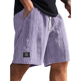 Mens Stylish Casual And Comfortable Shorts (Option: Purple-M)