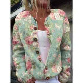 3D Digital Printing Cardigan Knitted Coat (Option: Style5-XL)
