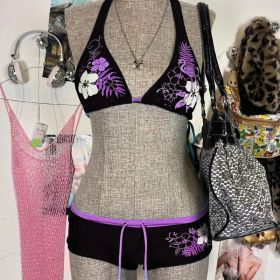Spring And Summer Fashion Trend Sexy Bikini Suit (Option: Purple Suit-L)