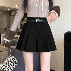 Women's Wool High Waisted Pants (Option: Black-M)