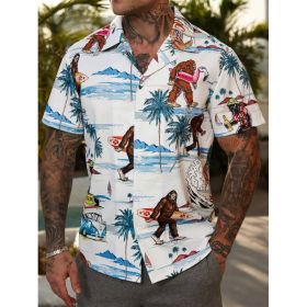 Fashion Men's Casual Floral Print Special-interest Design Shirt (Option: 2 Models-4XL)