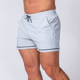 Fitness Quick-drying Sport Running Training Outdoor Beach Shorts (Option: Gray-XXXL)